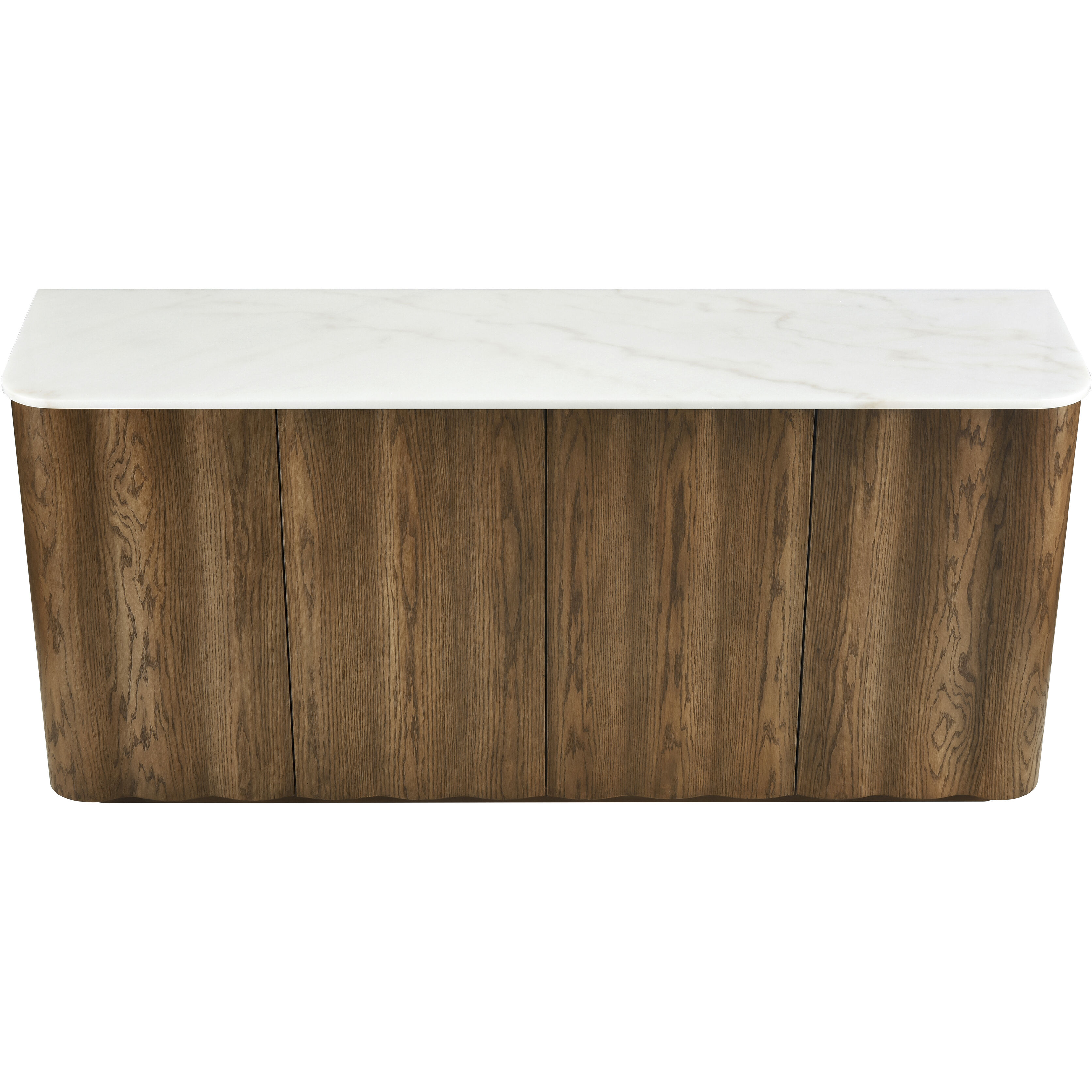 Woodside Medium Oak with White Credenza