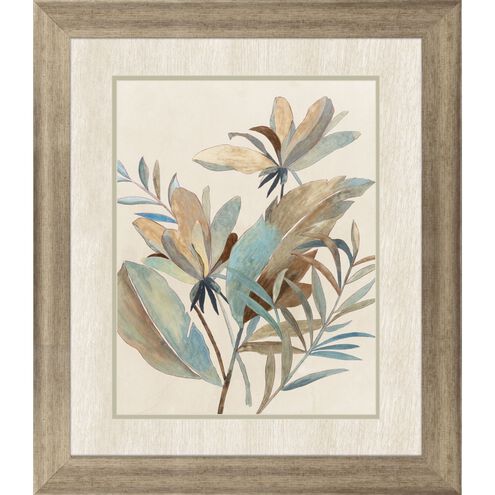 Waterside Collection Sloped Profile Champagne Gold With Dark Wash Framed Art