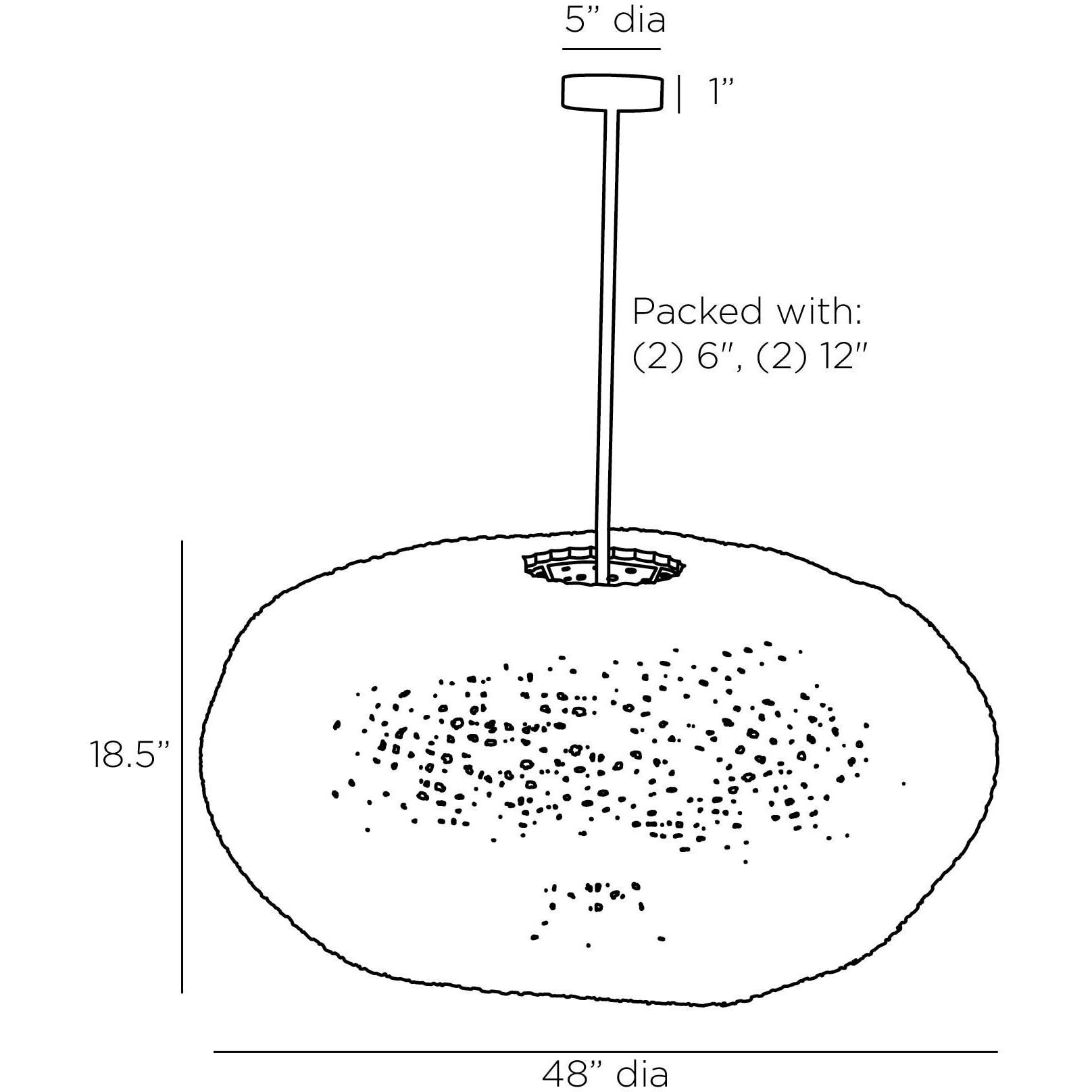 Yara 48 inch Hand Carved Beechwood Rings Chandelier Ceiling Light