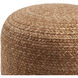 Entwined 12 inch Light Brown/Mauve Pouf