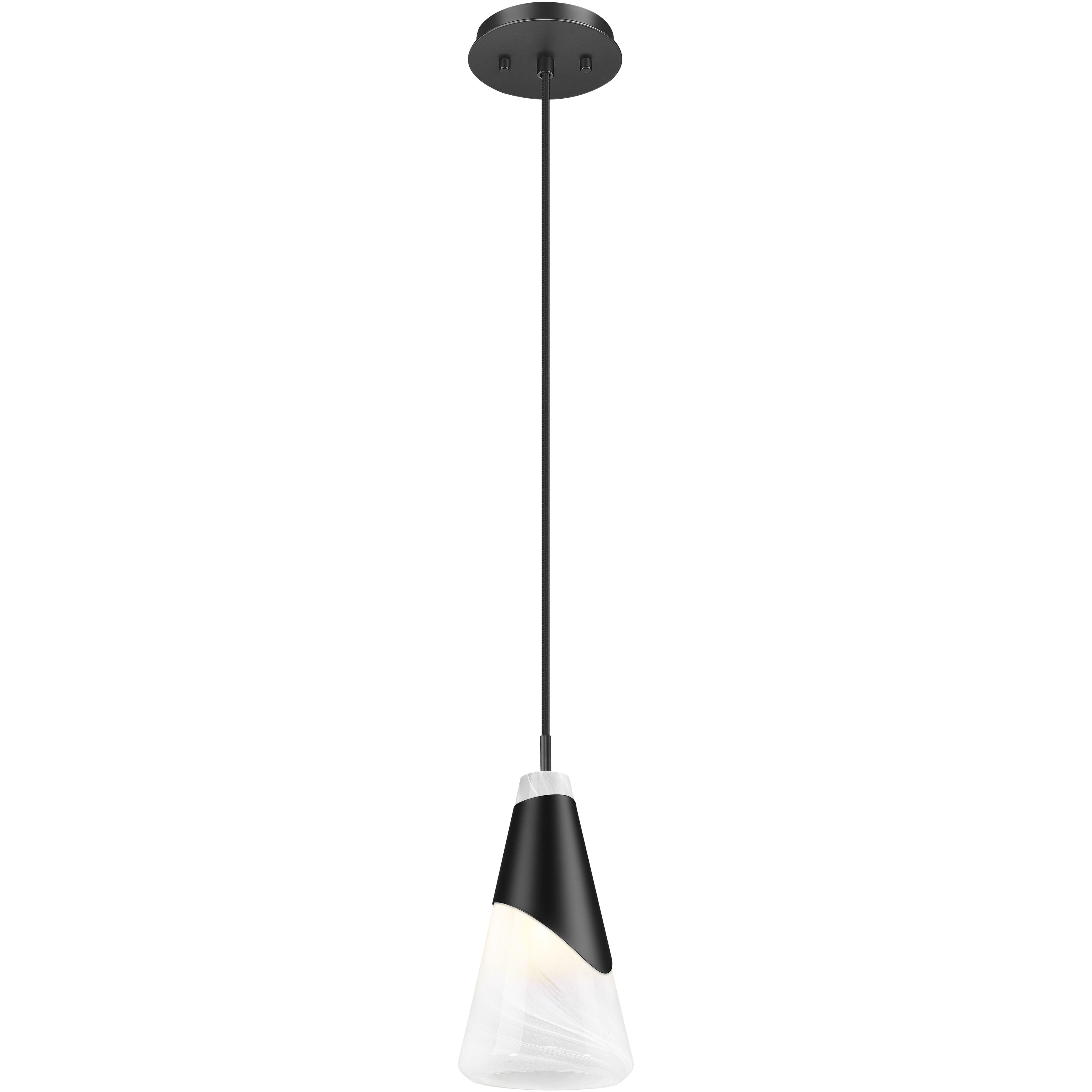 Aimie 1 Light 6 inch Matte Black Pendant Ceiling Light