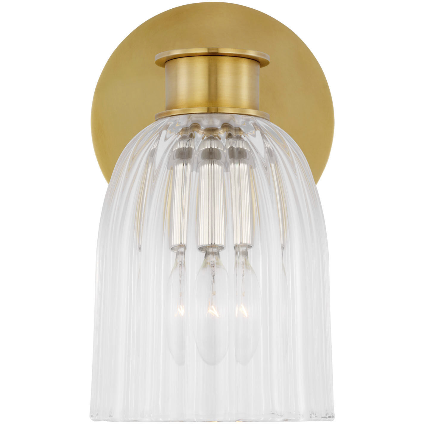 AERIN Asalea LED 5 inch Hand-Rubbed Antique Brass Single Sconce Wall Light