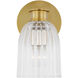 AERIN Asalea LED 5 inch Hand-Rubbed Antique Brass Single Sconce Wall Light