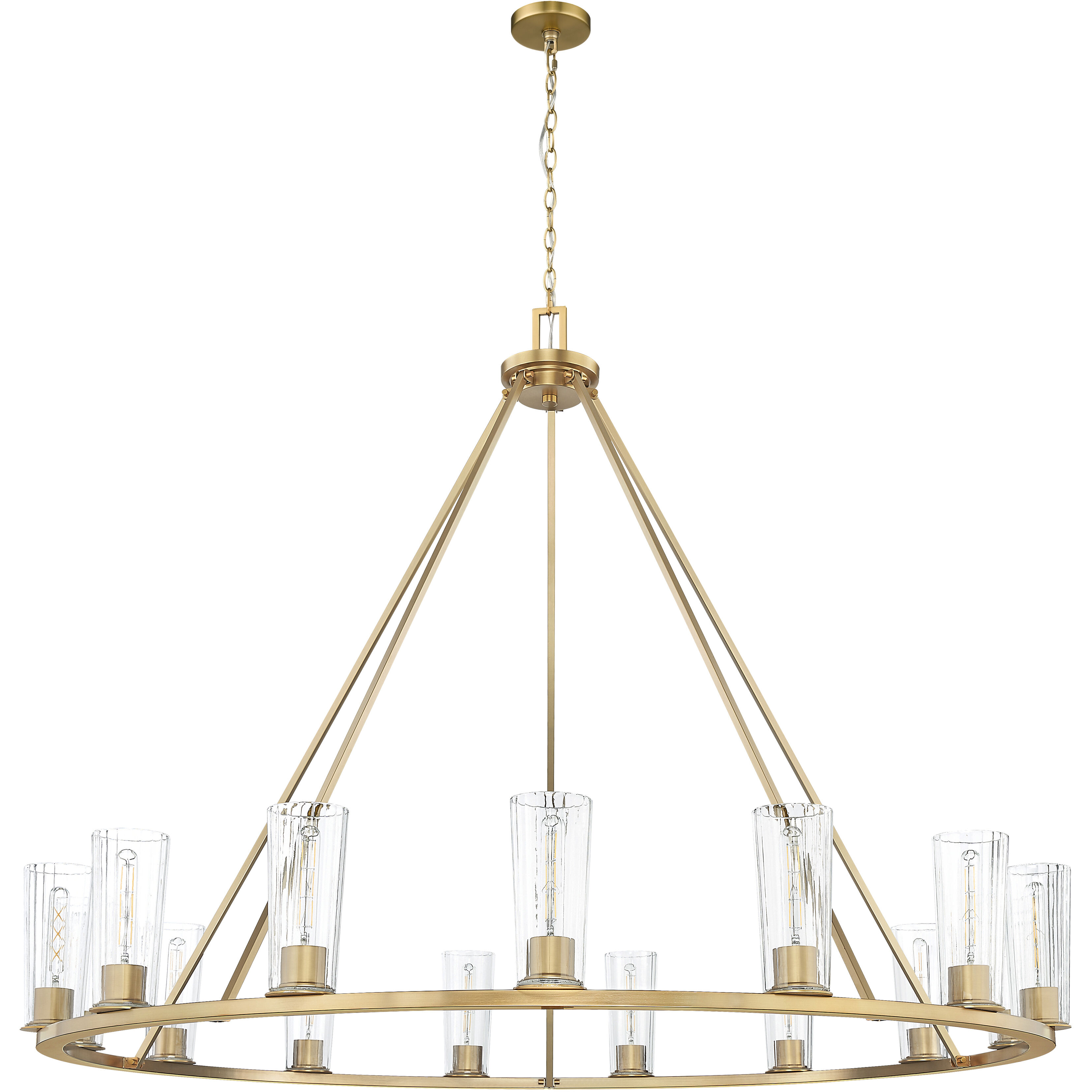 Titus 15 Light 62.5 inch Modern Gold Chandelier Ceiling Light