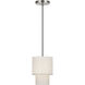 Monroe 1 Light 7 inch Brushed Nickel Mini Pendant Ceiling Light