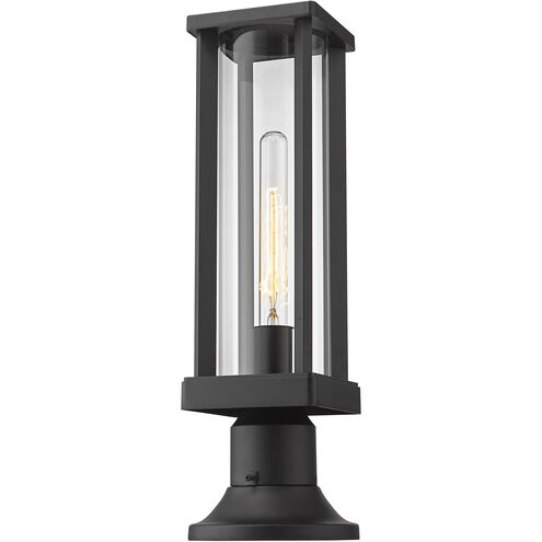 Glenwood 1 Light 16 inch Black Outdoor Pier Mounted Fixture
