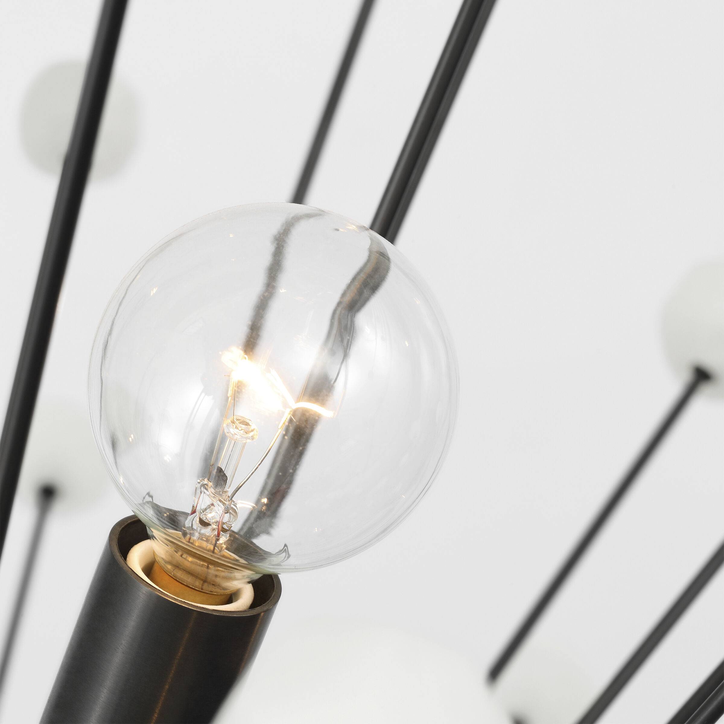 Suzanne Kasler Lys LED 31.25 inch Bronze and Alabaster Chandelier Ceiling Light