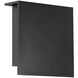 Square LED 8 inch Black Outdoor Wall Light in 8in.