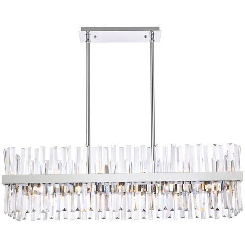 Serephina 24 Light 42 inch Chrome Linear Chandelier Ceiling Light