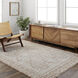 Presidential 59.84 X 38.98 inch Ash/Khaki/Off-White/Sage/Metallic - Silver Machine Woven Rug in 3.25 x 5