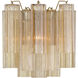 Addis Bath Wall Light in Tronchi Glass Amber