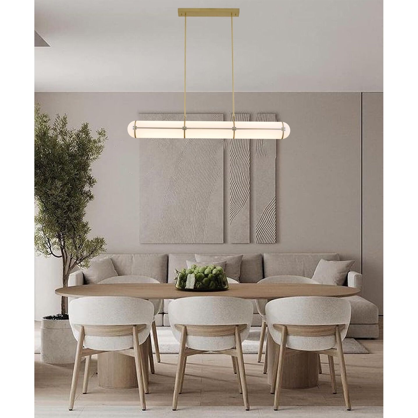 Canada Pendant Ceiling Light in Satin Brass