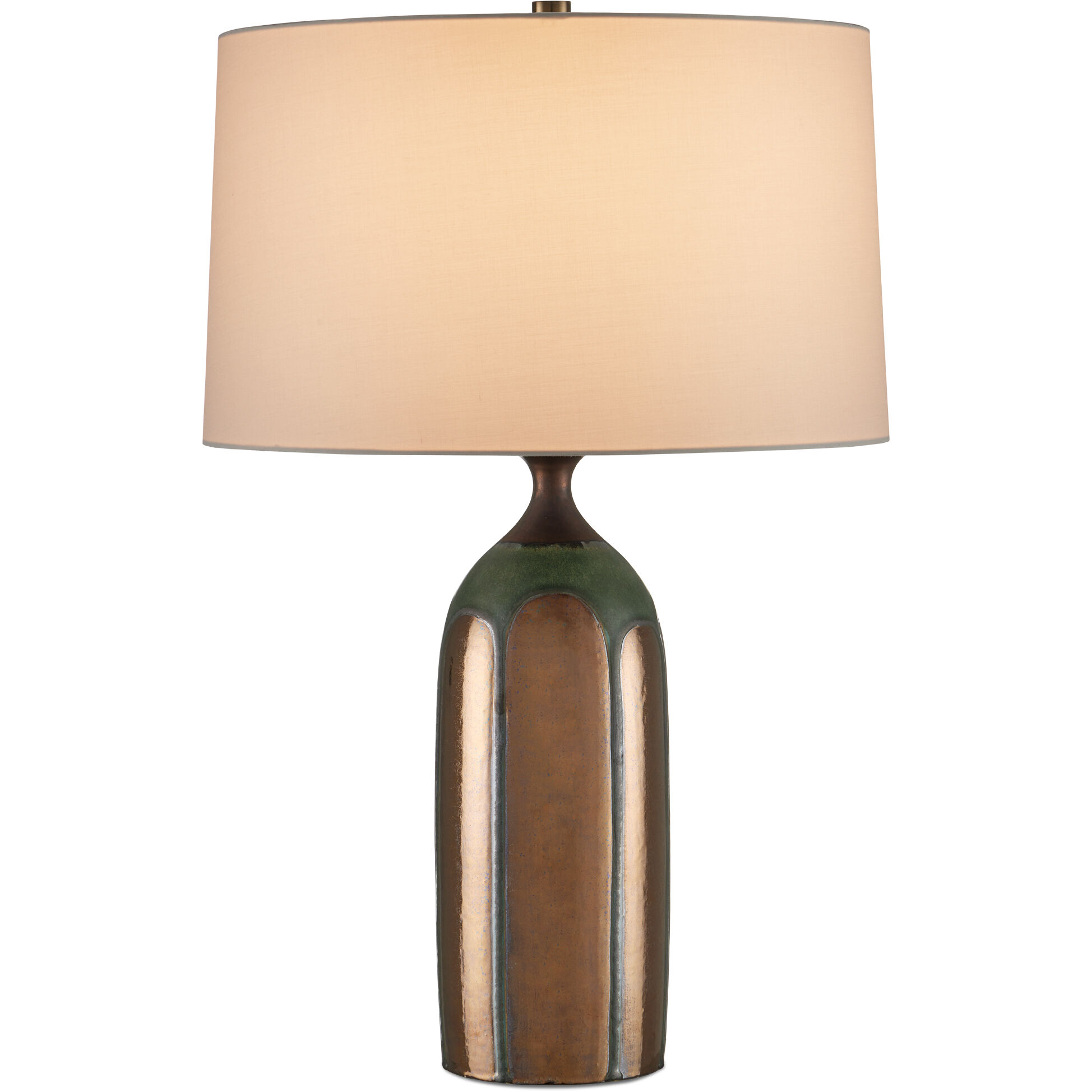 Cuprum 26 inch 150 watt Dark Green/Copper Table Lamp Portable Light