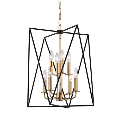 Laszlo 8 Light 18.25 inch Aged Brass Pendant Ceiling Light