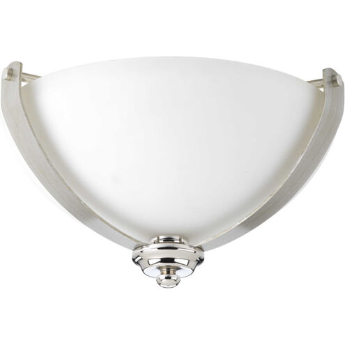 Noma 2 Light 15 inch Polished Nickel Flush Mount Ceiling Light, Design Series 