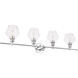 Gene 4 Light 38 inch Chrome Wall sconce Wall Light