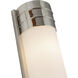Willard 3 Light 4.38 inch Polished Nickel Bath Vanity Light Wall Light in Opal Glass