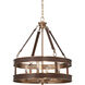 Harrington 4 Light 22 inch Brown Leather Pendant Ceiling Light