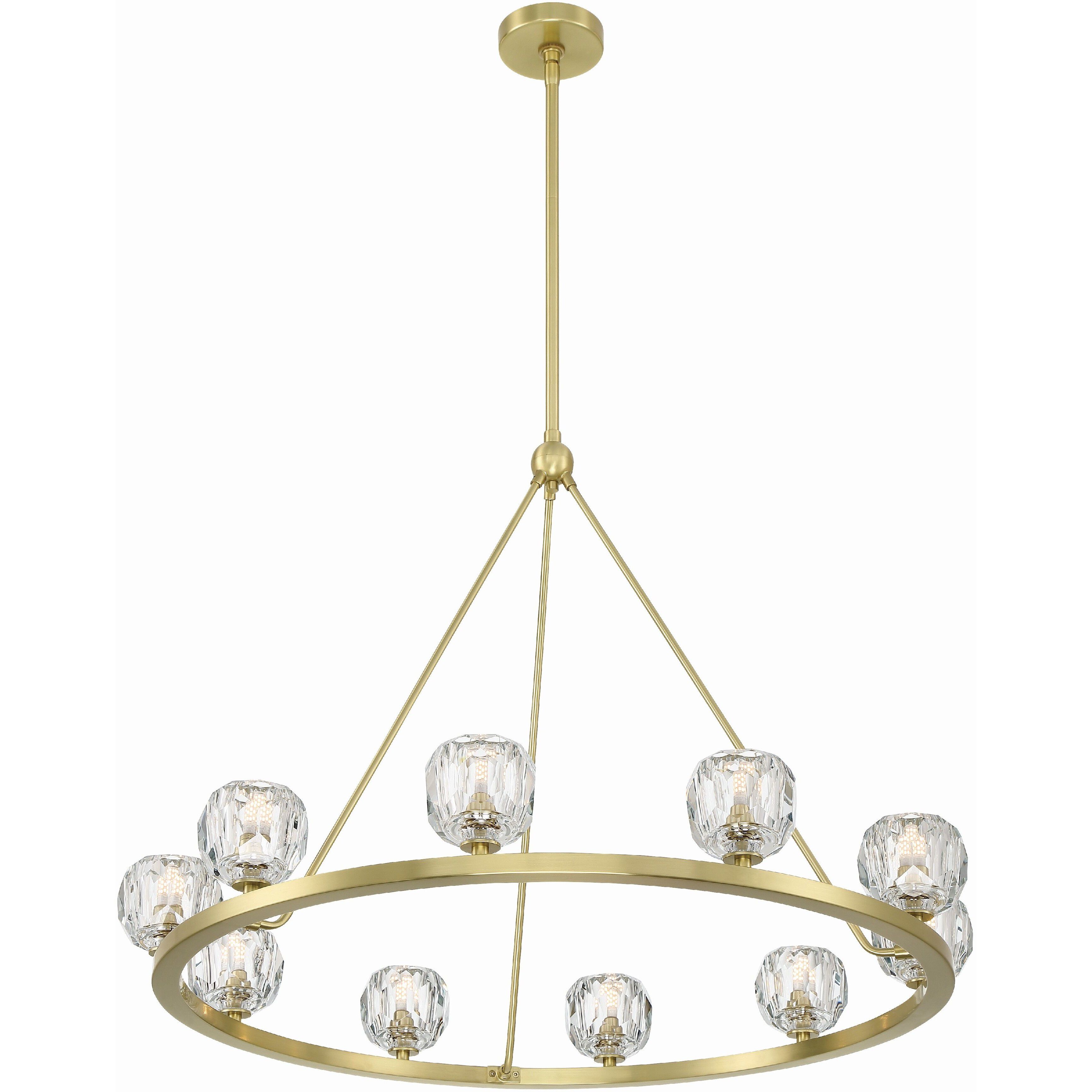 Aragon 10 Light 36 inch Soft Brass Chandelier Ceiling Light