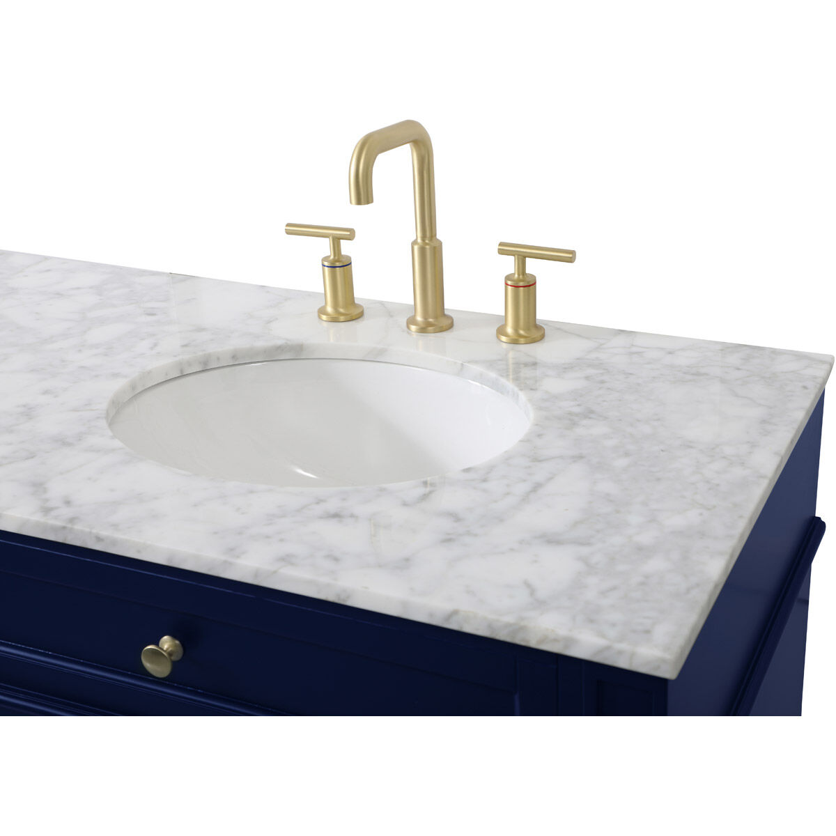 Park Avenue 72 X 21.5 X 35 inch Blue Vanity Sink Set