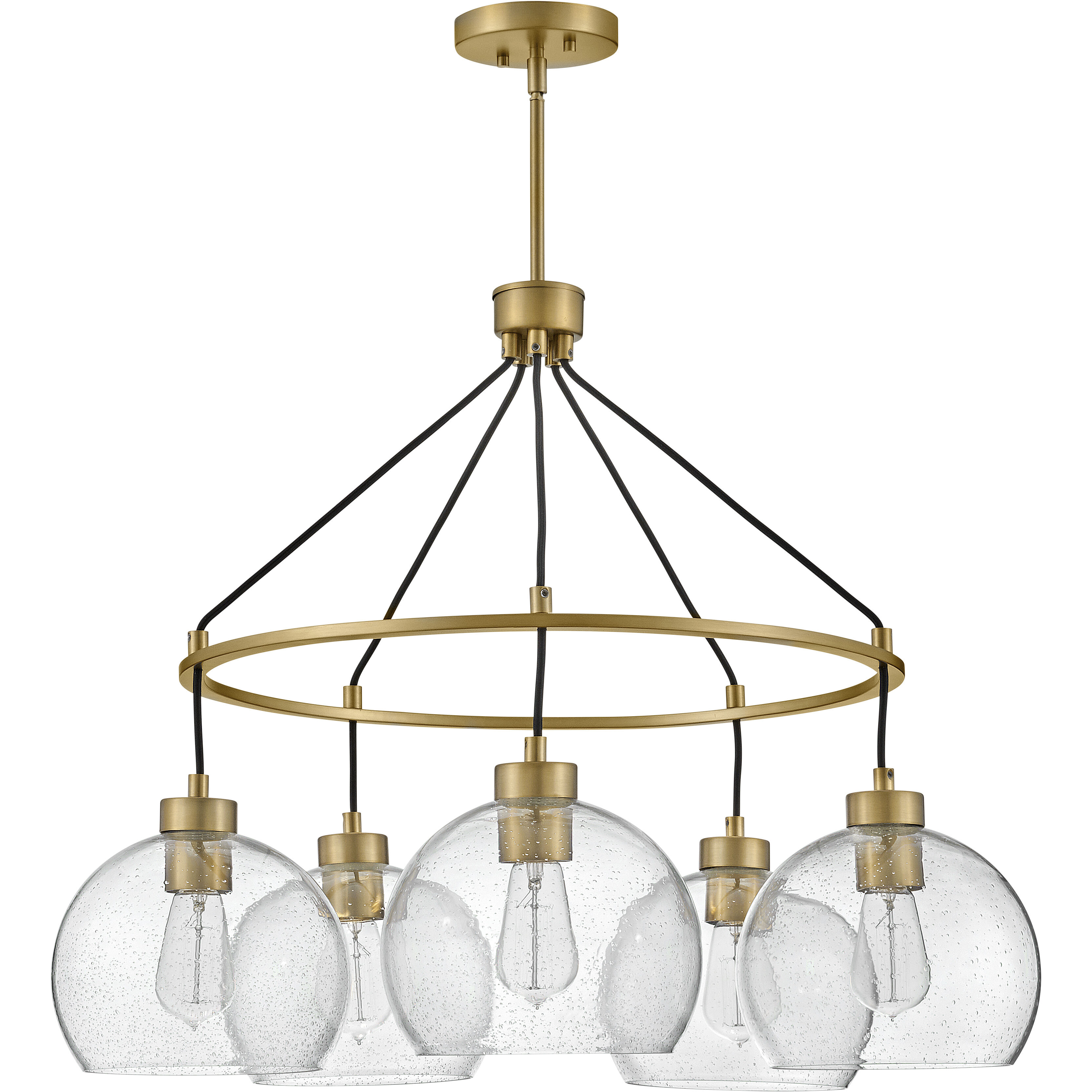 Rumi LED 30 inch Lacquered Brass Chandelier Ceiling Light