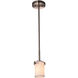 Textile LED 4.5 inch Brushed Nickel Pendant Ceiling Light in 700 Lm LED, White