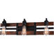 Carrington LED 23.75 inch Matte Black and Deep Walnut Bathroom Light Wall Light