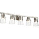 Bennington 5 Light 35.75 inch Brushed Nickel Large Vanity Sconce Wall Light