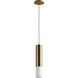 Opus 1 Light 4 inch Aged Brass Pendant Ceiling Light