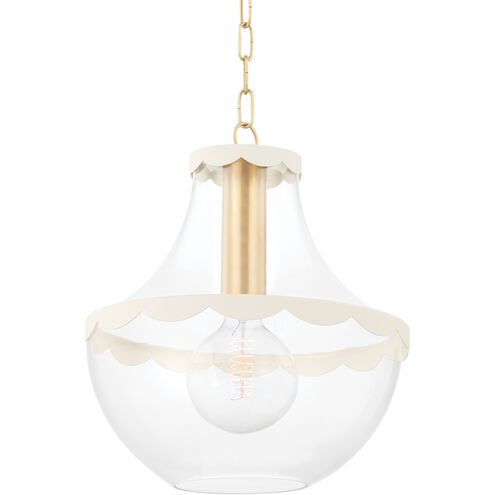 Alaina 1 Light 14.25 inch Aged Brass Pendant Ceiling Light
