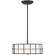 Hayden 3 Light 15 inch Matte Black Convertible Semiflush Ceiling Light