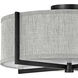 Galerie Axis 3 Light 19.5 inch Black Indoor Semi-Flush Mount Ceiling Light