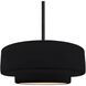 Radiance Collection - Tier Pendant Ceiling Light in Matte Black, Black Cord, Replaceable Bulb, Gloss Black, 14.5W x 5.25H, Form+Finish+Function
