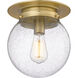 Calhoun 1 Light 9 inch Heritage Brass Flush Mount Ceiling Light