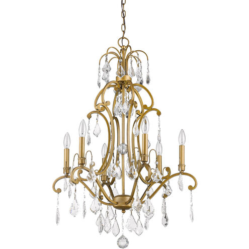 Claire 6 Light 24 inch Antique Gold Chandelier Ceiling Light