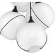 Lisa McDennon Skye 6 Light 24 inch Black Indoor Chandelier Ceiling Light