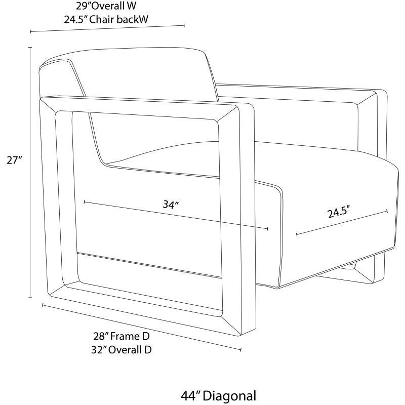 Duran 27 inch Fossil Chair