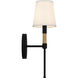 Bayside 1 Light 5 inch Matte Black Wall Sconce Wall Light, Small