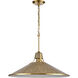 Danique 1 Light 24 inch Satin Brass with Corkwood Pendant Ceiling Light
