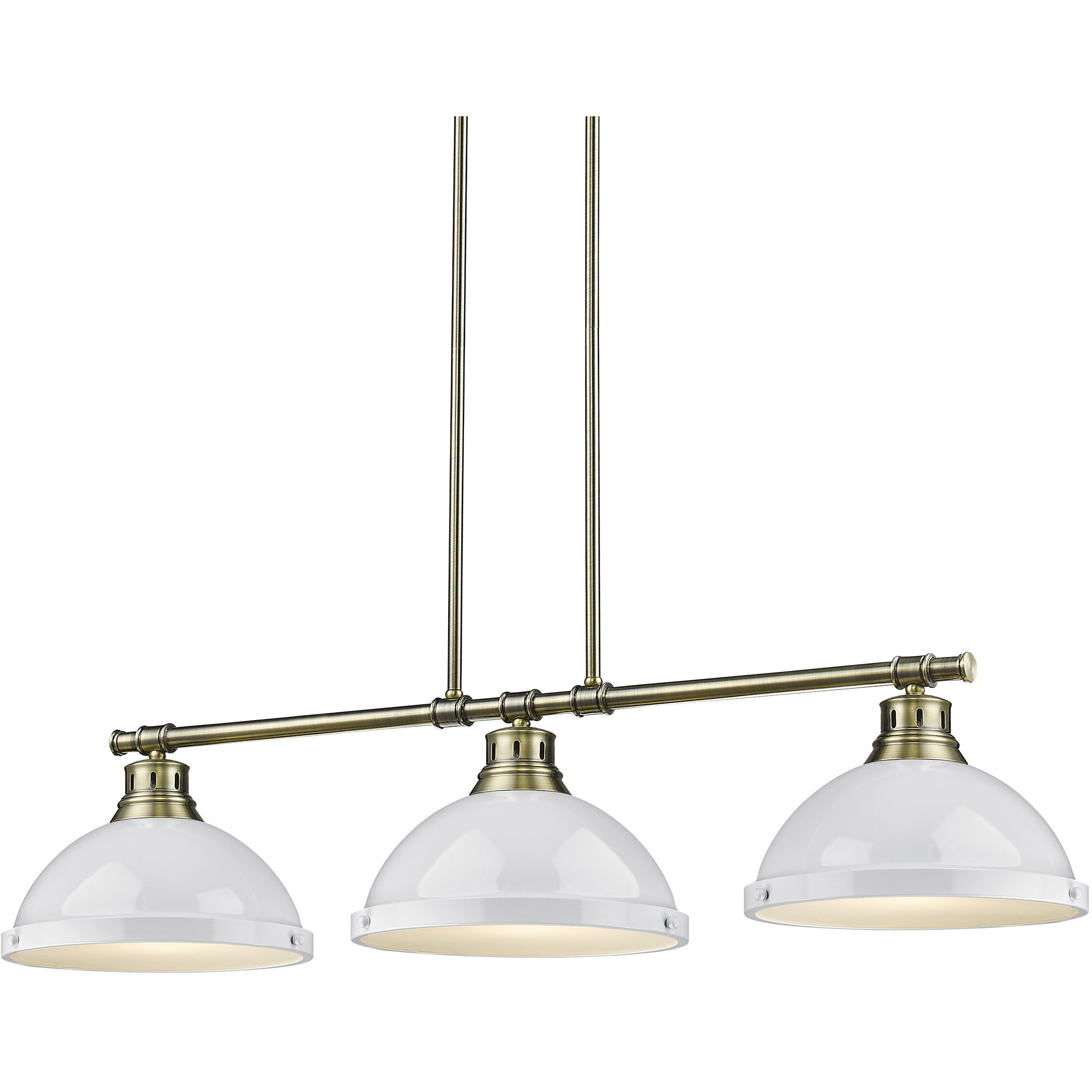 Yep Duncan Island Light Ceiling Light in Aged Brass, White