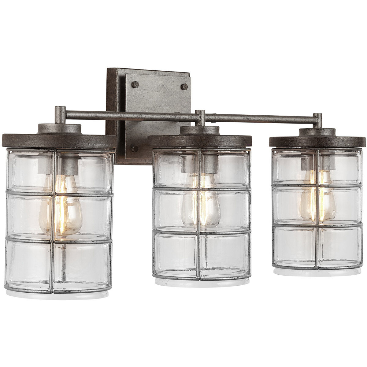 Colby 3 Light 26 inch Urban Grey Vanity Light Wall Light