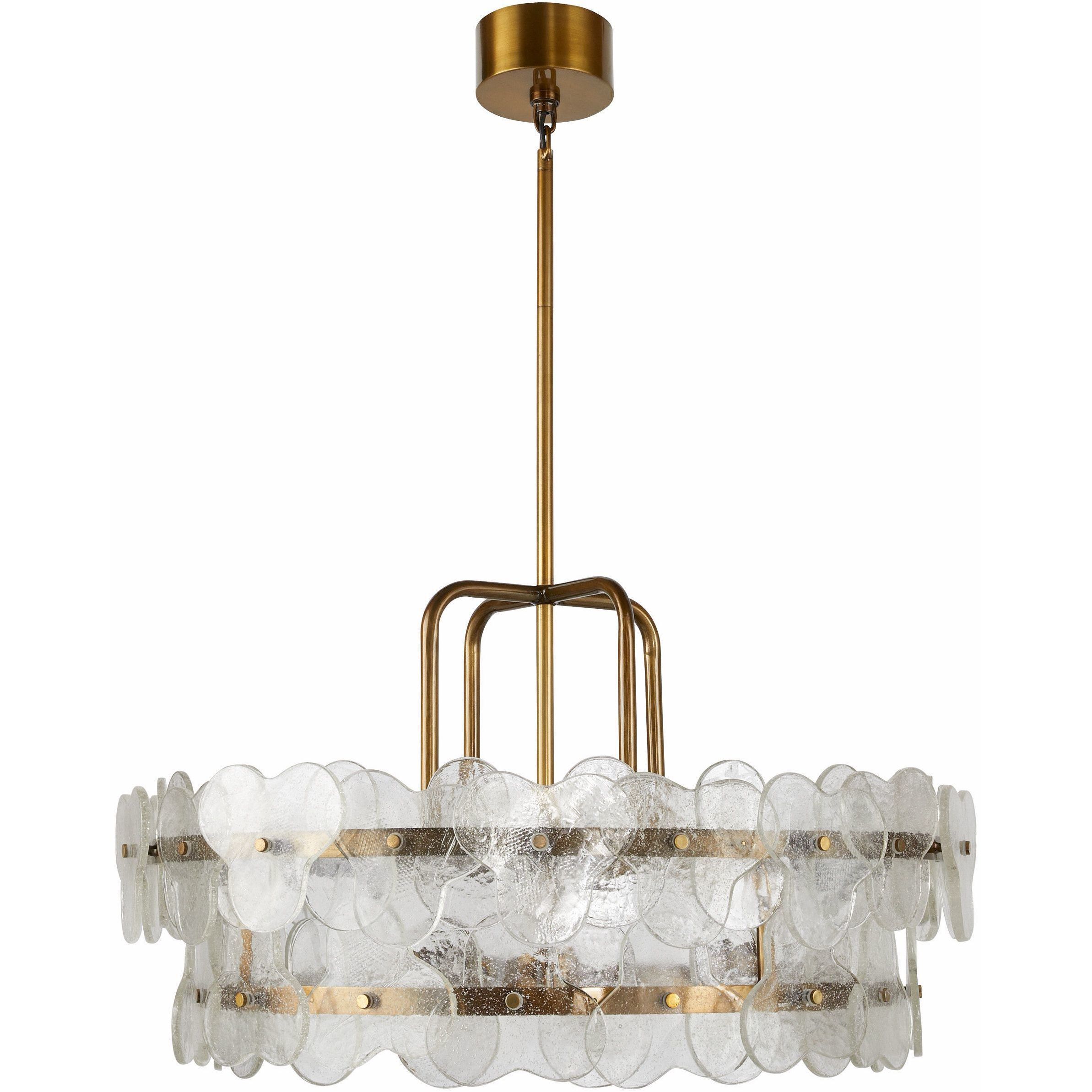 Cascade 4 Light 35 inch Clear Chandelier Ceiling Light