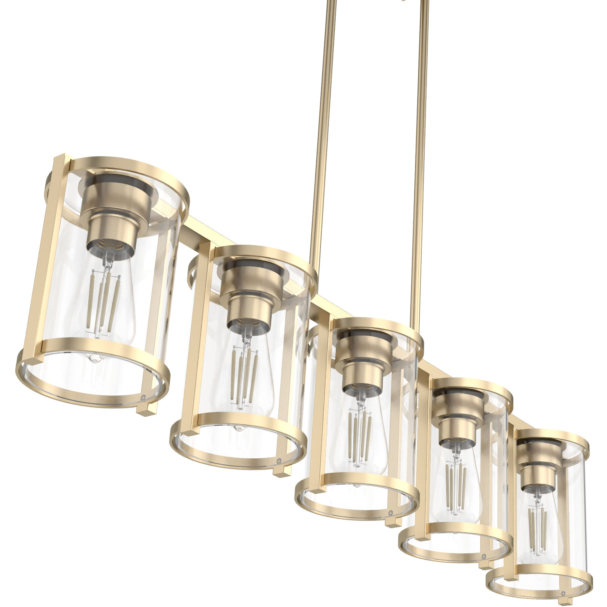 Astwood 5 Light 39 inch Alturas Gold Linear Chandelier Ceiling Light, Large