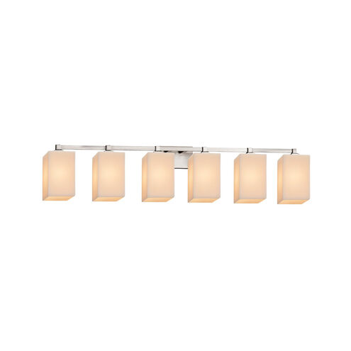 Candlearia 6 Light 49 inch Dark Bronze Vanity Light Wall Light in Amber (CandleAria), Cylinder with Flat Rim, Incandescent