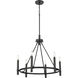 Skyva 6 Light 25 inch Matte Black Chandelier Ceiling Light