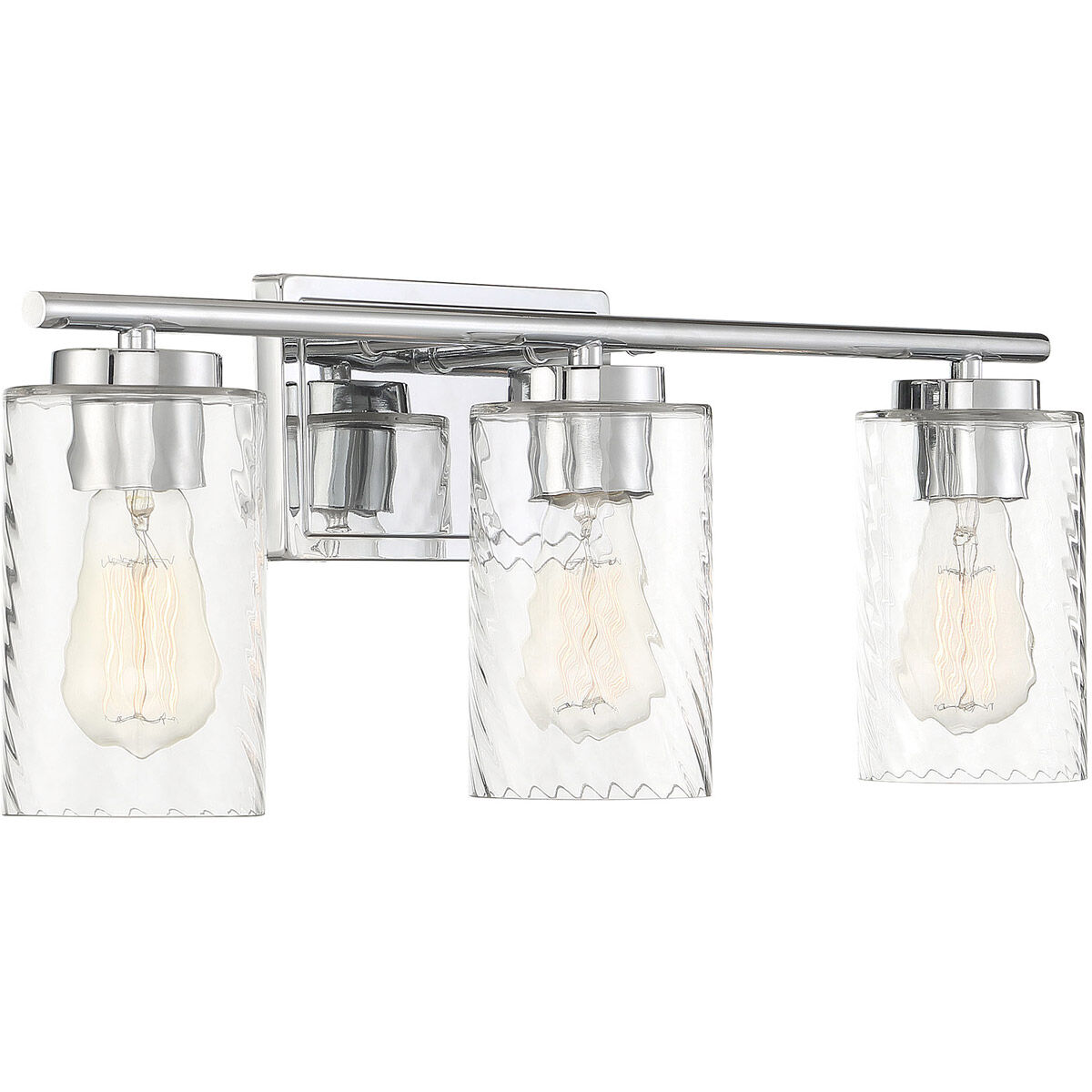 Transitional 3 Light 24 inch Chrome Bathroom Vanity Light Wall Light