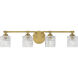 Elle LED 32 inch Heritage Brass Vanity Light Wall Light