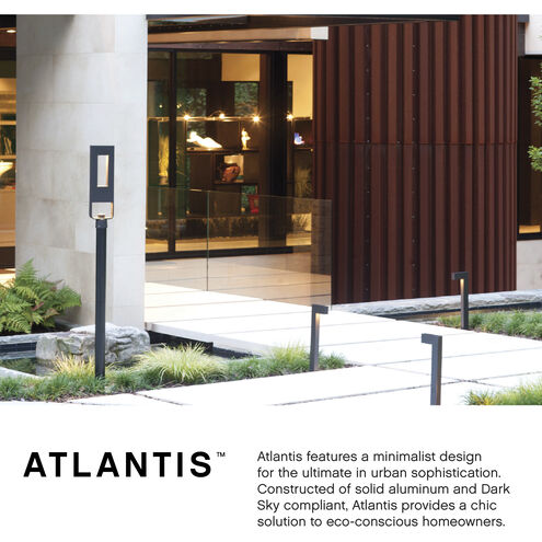Atlantis LED 25 inch Satin Black Outdoor Post Mount Lantern