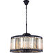 Chelsea 8 Light 28 inch Matte Black Chandelier Ceiling Light in Golden Teak, Urban Classic
