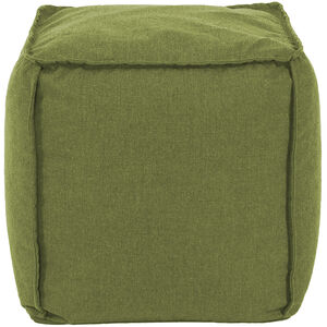 Pouf 18 inch Seascape Moss Outdoor Square Ottoman with Cover